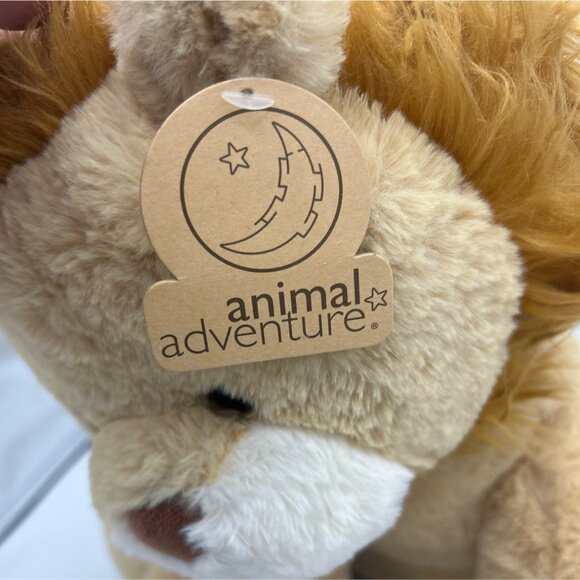 Animal Adventure Lion Plush Stuffed Brown Sitting 12" Toy Lovey Plushy 2021 Zoo - Picture 6 of 7